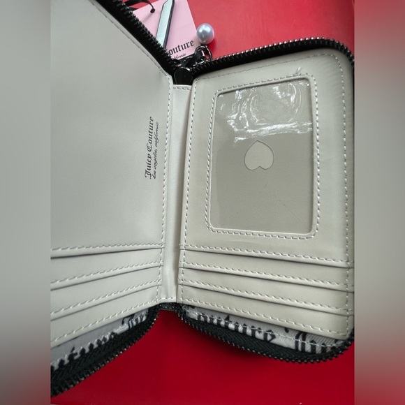 Juicy Couture Wallet,Juicy Couture Black Wallet with Silver Rhinestone Logo - Picture 3 of 15
